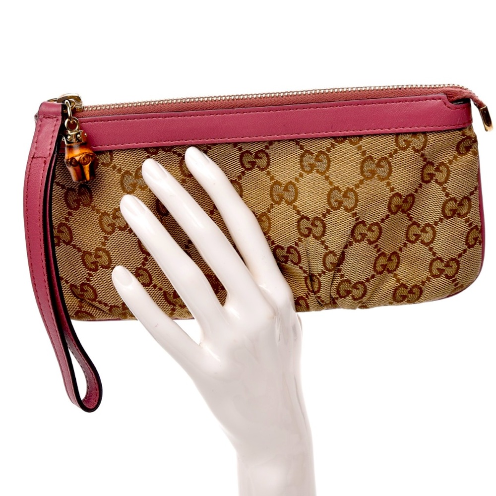 Gucci Pink and Brown Clutch